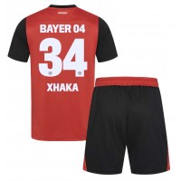 Bayer Leverkusen Granit Xhaka #34 Replica Home Minikit 2024-25 Short Sleeve (+ pants)